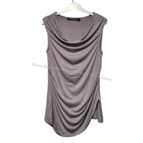 Grey Sleeveless Top Blouse, Cotton Tops Comfy Grey Top -Sizes  S  M  L  XL - NEW - Picture 4 of 13